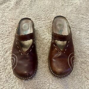 El Naturalista Brown Leather Mules Sz 38